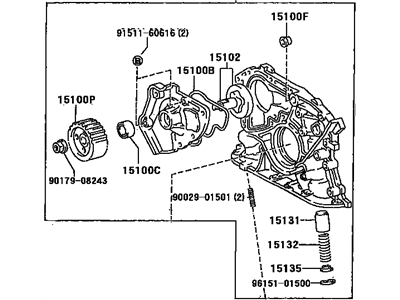 1989 Toyota Celica Oil Pump - 15100-88380