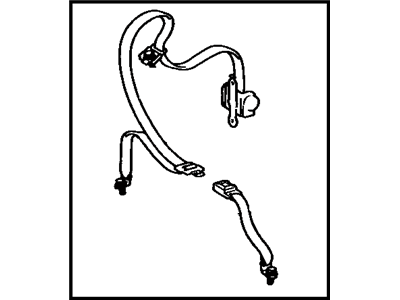 Toyota 73003-0W010 Belt Set, Rear Seat 3 Point Type, RH