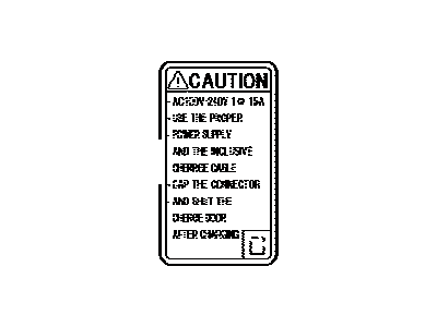 Toyota 74573-74020 Label, Electric Vehicle Battery Caution