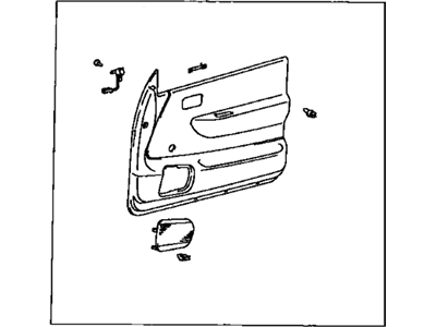 Toyota 67610-34140-E0 Board Sub-Assy, Front Door Trim, RH