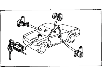 Toyota 69005-34010 Cylinder Set, Lock