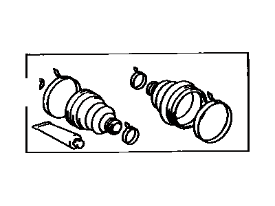 Toyota 04438-35022 Front Cv Joint Boot Kit