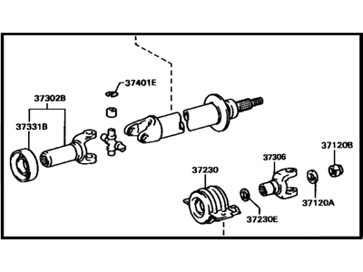 Toyota 37120-0W020 Propeller Intermediate Shaft Assembly