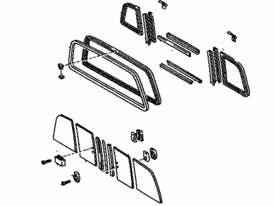 Toyota 64810-34020 Window Assembly, Back