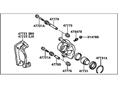 1994 Toyota 4Runner Brake Caliper - 47730-35090