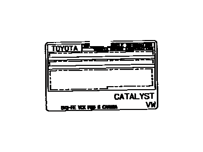 Toyota 11298-62480 Plate, Emission Control Information