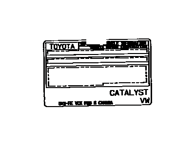 Toyota 11298-75360 Plate, Emission Control Information