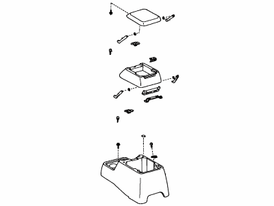 Toyota 58901-34010-E0 Box Sub-Assy, Console, Rear