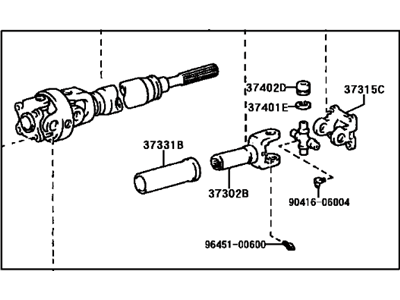 Toyota T100 Drive Shaft - 37110-34020