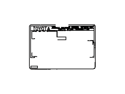 Toyota 11298-62310 Plate, Emission Control Information