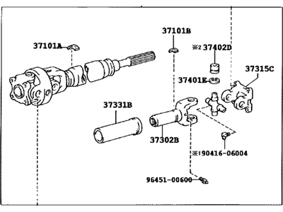 Toyota 37110-3D240 Propelle Shaft Assembly