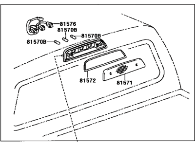 Toyota 81570-04010 Lamp Assy, Center Stop