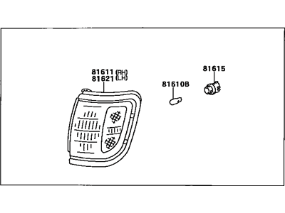 1998 Toyota Tacoma Side Marker Light - 81620-04040