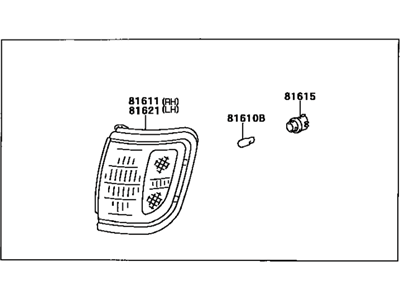 Toyota 81610-04080 Lamp Assy, Parking & Clearance, RH