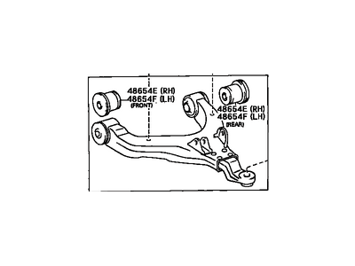 Toyota 48068-04010 Front Suspension Control Arm Sub-Assembly Lower Right