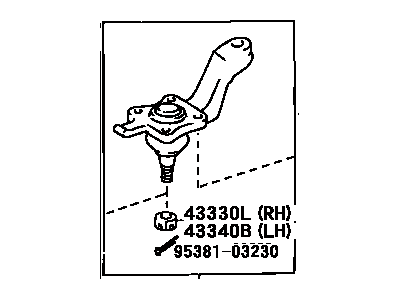 Toyota 43330-39556 Lower Ball Joint Assembly Front Right