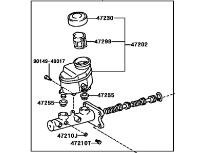 2003 Toyota Tacoma Brake Master Cylinder - 47025-35050