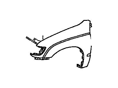 Toyota 53812-04061 Fender Sub-Assy, Front LH