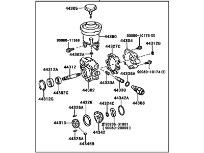 Toyota 44320-04050 Pump Assy, Vane