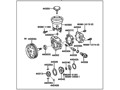 2002 Toyota Tacoma Power Steering Pump - 44310-04110