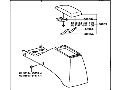 2002 Toyota Tacoma Center Console Base - 58901-AD010-E0