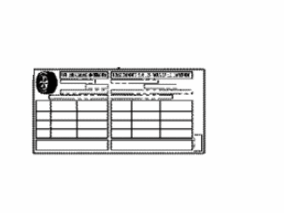 Toyota 42661-48F90 Label, Tire Pressure