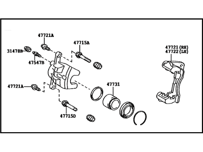 Toyota Prius Prime Brake Caliper - 47730-47060