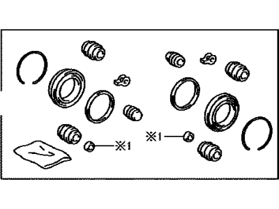 Toyota 04478-47010 Cylinder Kit,Front Disc