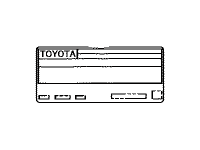 Toyota 11298-37220 Label, Emission Control Information