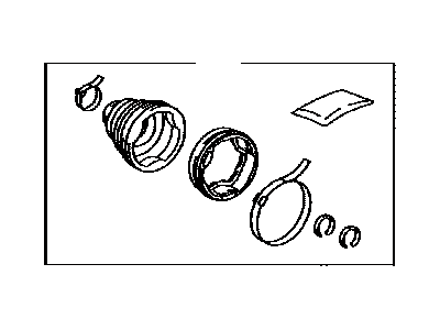 Toyota 04437-47030 Front Cv Joint Boot Kit Inboard Joint, Right