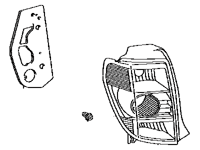 Toyota 81561-52620 Lens & Body, Rear Combination Lamp, LH