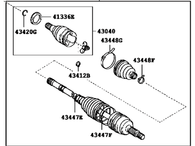 2009 Scion xD Axle Shaft - 43420-52250