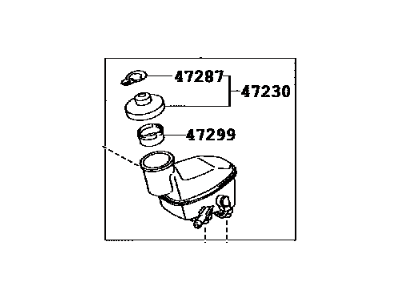 Toyota 47220-52200 Reservoir Sub-Assy, Brake Master Cylinder