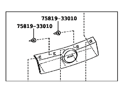 Toyota 76801-52300-E1 Garnish Sub-Assy, Luggage Compartment Door, Outside