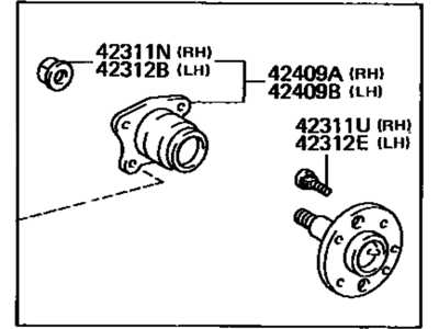 Toyota Corolla Wheel Hub - 42410-12090