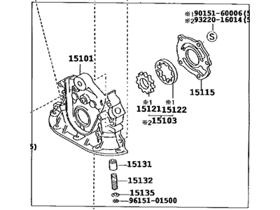 1996 Toyota Corolla Oil Pump - 15100-16070