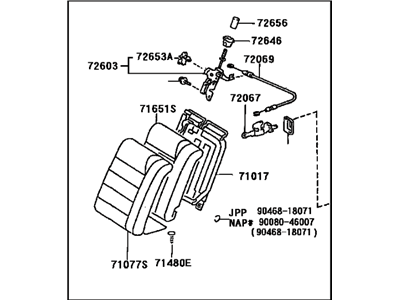 Toyota 71480-13773-E0 Back Assembly, Rear Seat, RH