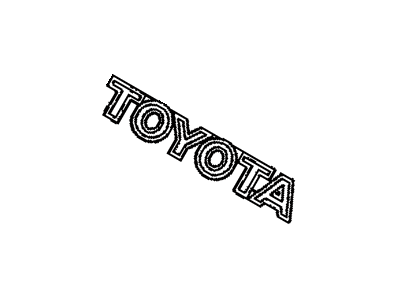 Toyota 75441-12650 Luggage Compartment Door Name Plate, No.1