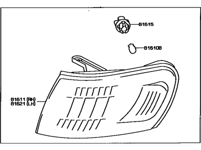 1996 Toyota Corolla Side Marker Light - 81610-12600