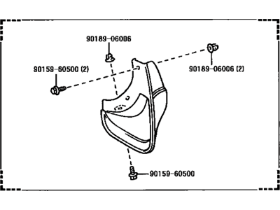 Toyota 76621-19225-E0 Mudguard Sub-Assy, Front Fender, RH