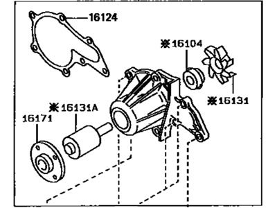 1997 Toyota Corolla Water Pump - 16110-19146