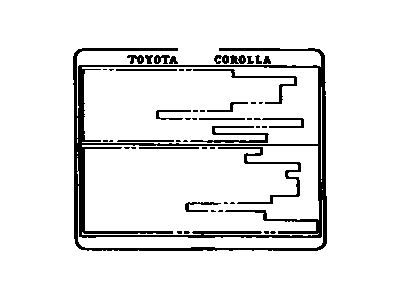 Toyota 42661-1A480 Plate, Tire Pressure Caution