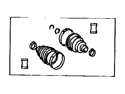 Toyota 04438-12300 Front Cv Joint Boot Kit, In Outboard, Left