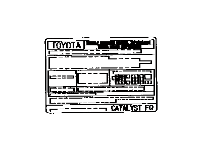 Toyota 11298-1A370 Plate, Emission Control Information