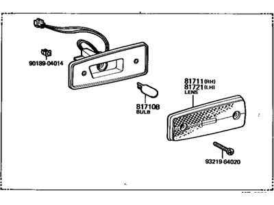 Toyota 81740-90A01 Lamp Assembly, Side Mark