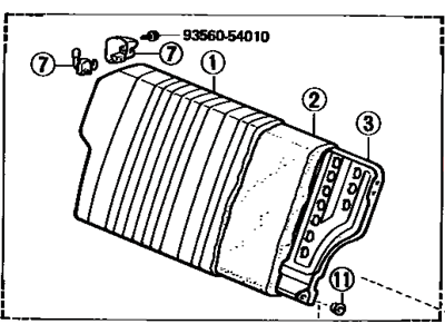 Toyota 71480-10460-06 Back Assembly, Rear Seat