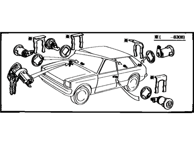 Toyota Starlet Door Lock Cylinder - 69005-10081