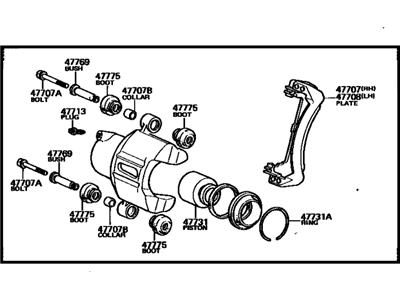 1984 Toyota Starlet Brake Caliper - 47730-10030