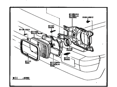 Toyota 81150-80073 Driver Side Headlight Assembly