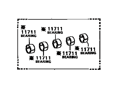 Toyota 11702-22020 Bearing Set, Crankshaft